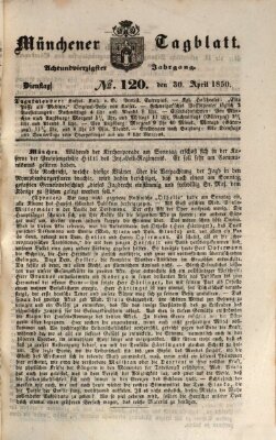 Münchener Tagblatt Dienstag 30. April 1850