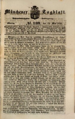 Münchener Tagblatt Montag 13. Mai 1850