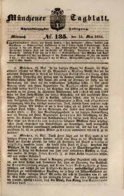 Münchener Tagblatt Mittwoch 15. Mai 1850