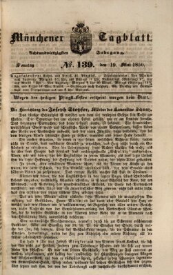 Münchener Tagblatt Sonntag 19. Mai 1850