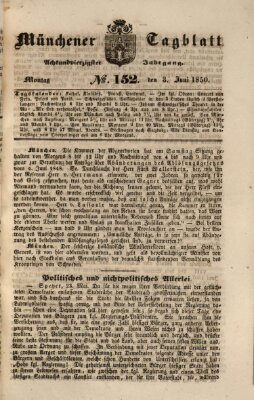 Münchener Tagblatt Montag 3. Juni 1850