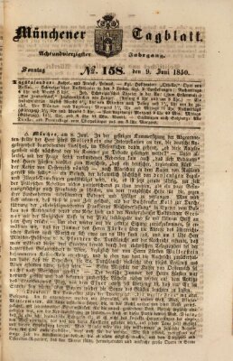 Münchener Tagblatt Sonntag 9. Juni 1850