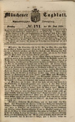 Münchener Tagblatt Samstag 22. Juni 1850