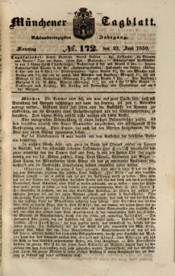 Münchener Tagblatt Sonntag 23. Juni 1850