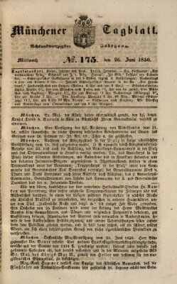 Münchener Tagblatt Mittwoch 26. Juni 1850