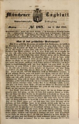 Münchener Tagblatt Montag 8. Juli 1850