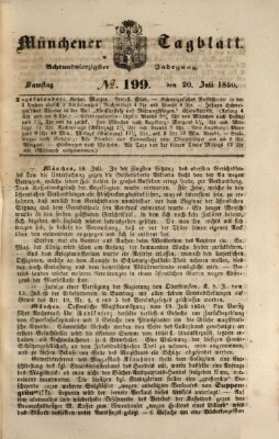 Münchener Tagblatt Samstag 20. Juli 1850