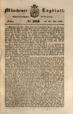 Münchener Tagblatt Freitag 26. Juli 1850