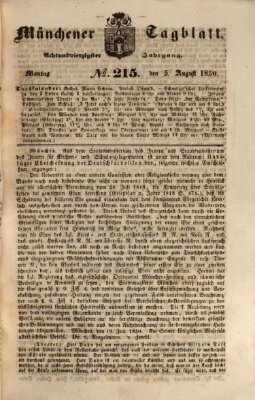 Münchener Tagblatt Montag 5. August 1850