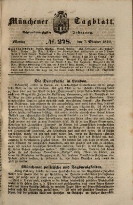 Münchener Tagblatt Montag 7. Oktober 1850