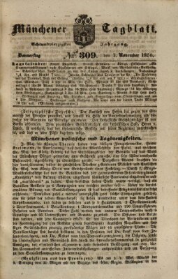 Münchener Tagblatt Donnerstag 7. November 1850