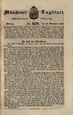 Münchener Tagblatt Montag 25. November 1850