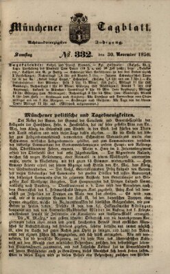 Münchener Tagblatt Samstag 30. November 1850