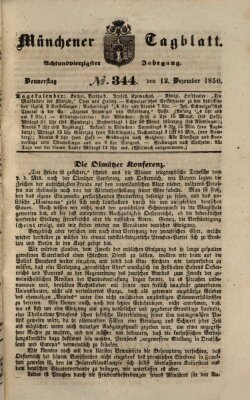 Münchener Tagblatt Donnerstag 12. Dezember 1850