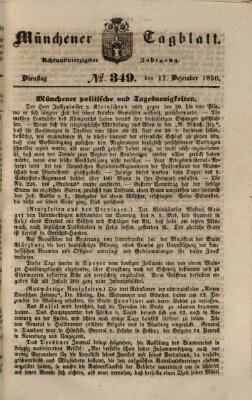 Münchener Tagblatt Dienstag 17. Dezember 1850