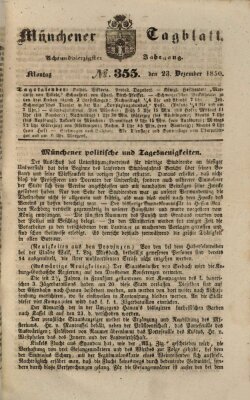 Münchener Tagblatt Montag 23. Dezember 1850