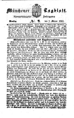 Münchener Tagblatt Dienstag 7. Januar 1851