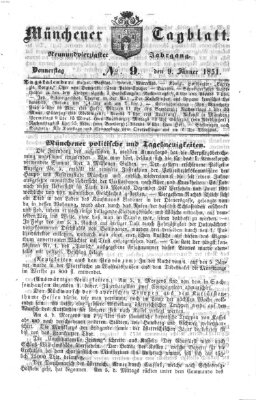 Münchener Tagblatt Donnerstag 9. Januar 1851