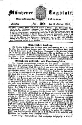 Münchener Tagblatt Samstag 8. Februar 1851