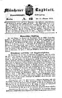 Münchener Tagblatt Dienstag 11. Februar 1851