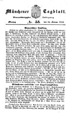 Münchener Tagblatt Montag 24. Februar 1851