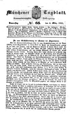 Münchener Tagblatt Donnerstag 6. März 1851