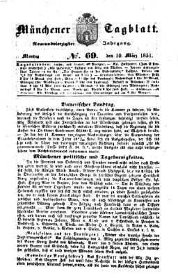 Münchener Tagblatt Montag 10. März 1851