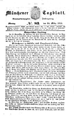 Münchener Tagblatt Montag 24. März 1851