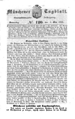 Münchener Tagblatt Donnerstag 1. Mai 1851