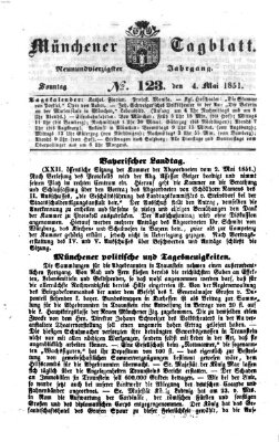 Münchener Tagblatt Sonntag 4. Mai 1851