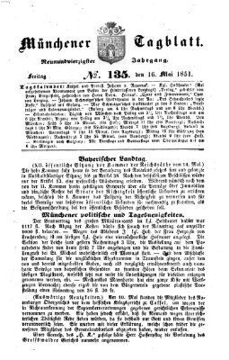 Münchener Tagblatt Freitag 16. Mai 1851