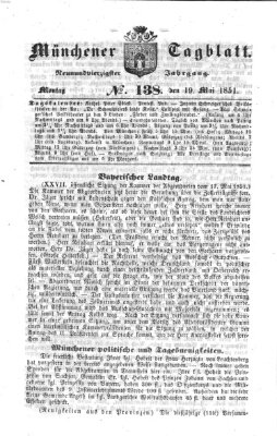 Münchener Tagblatt Montag 19. Mai 1851