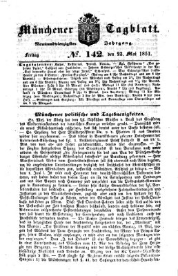 Münchener Tagblatt Freitag 23. Mai 1851