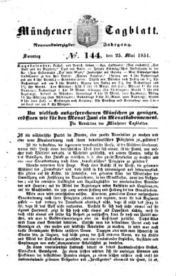 Münchener Tagblatt Sonntag 25. Mai 1851