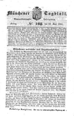 Münchener Tagblatt Freitag 13. Juni 1851