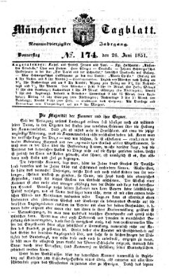 Münchener Tagblatt Donnerstag 26. Juni 1851