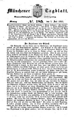 Münchener Tagblatt Montag 7. Juli 1851