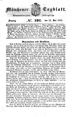 Münchener Tagblatt Sonntag 13. Juli 1851