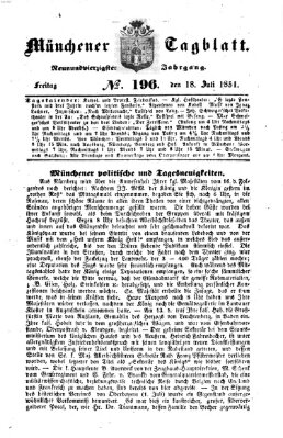 Münchener Tagblatt Freitag 18. Juli 1851