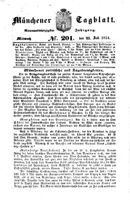 Münchener Tagblatt Mittwoch 23. Juli 1851