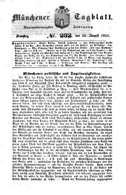 Münchener Tagblatt Samstag 23. August 1851