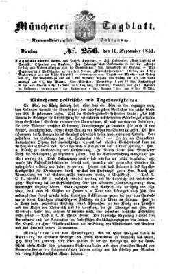 Münchener Tagblatt Dienstag 16. September 1851