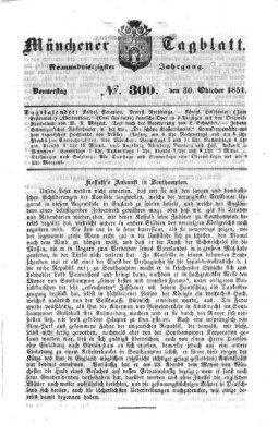 Münchener Tagblatt Donnerstag 30. Oktober 1851