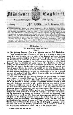 Münchener Tagblatt Freitag 7. November 1851