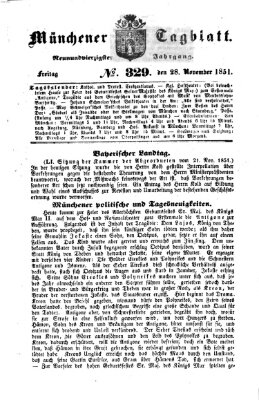 Münchener Tagblatt Freitag 28. November 1851