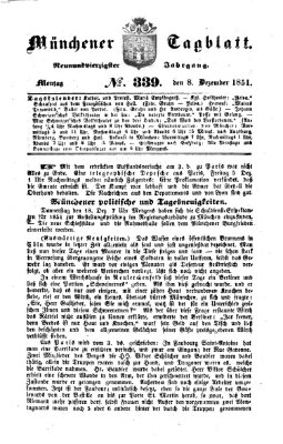 Münchener Tagblatt Montag 8. Dezember 1851