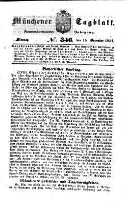 Münchener Tagblatt Montag 15. Dezember 1851