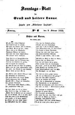 Münchener Tagblatt für Stadt und Land (Münchener Tagblatt) Sonntag 8. Februar 1852