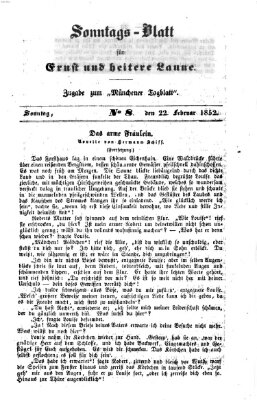 Münchener Tagblatt für Stadt und Land (Münchener Tagblatt) Sonntag 22. Februar 1852