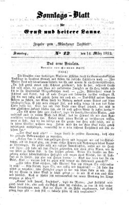 Münchener Tagblatt für Stadt und Land (Münchener Tagblatt) Sonntag 14. März 1852